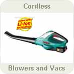 Cordless Leaf Blowers and Vacs